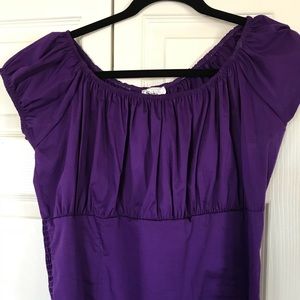 Pinup/Rockabilly Purple Peasant Top - Size 2XL